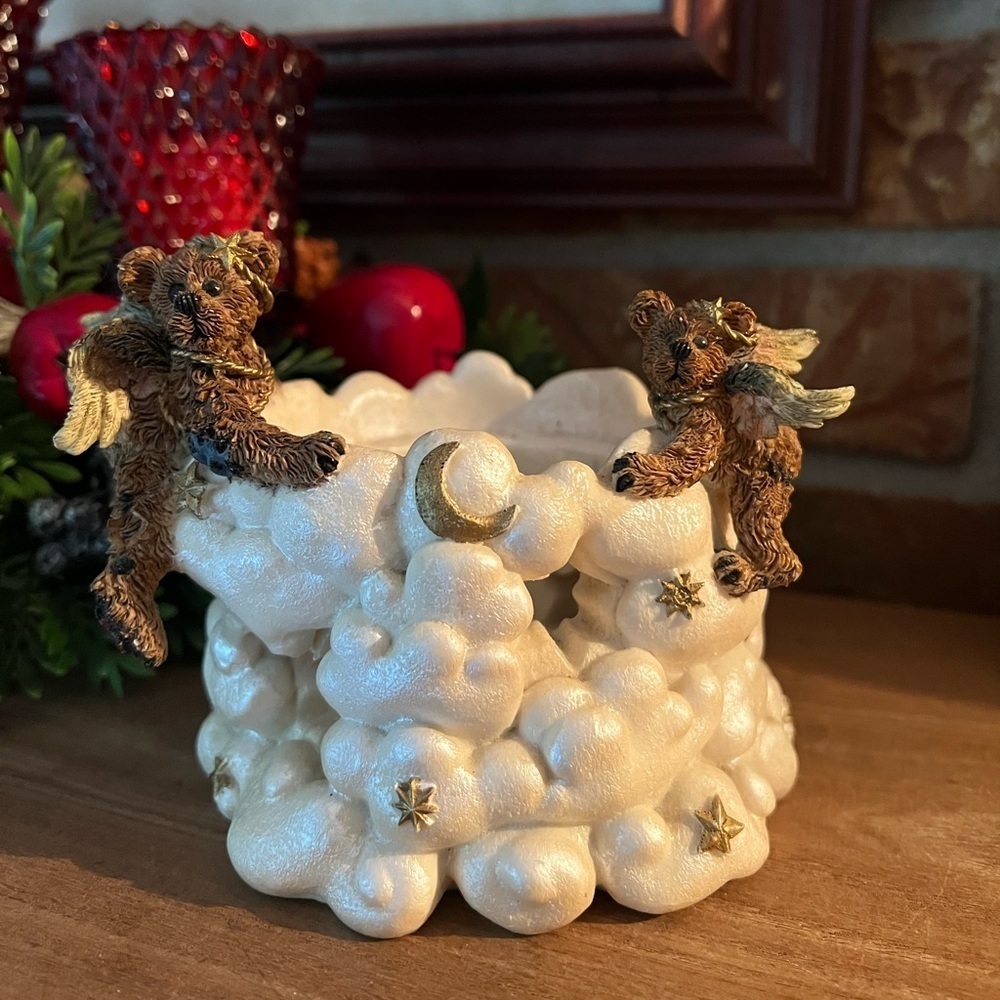 1998 Boyd’s Bears & Friends Winged Angels Heaven Candleholder